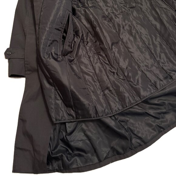 Guardsmark By TWIN HILL INSULATED Navy Blue Lined TRENCH COAT MENS 54R NWT - Picture 6 of 8